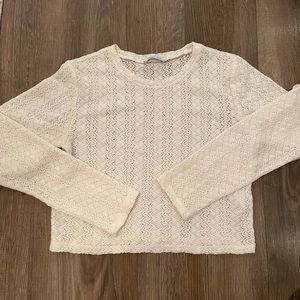 Zara Long Sleeve Crop Top